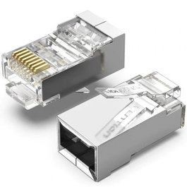 Vention Conector RJ45 Modular FTP CAT5E 100mbps con Conductor de Cobre Puro - Pack de 50 Unidades
